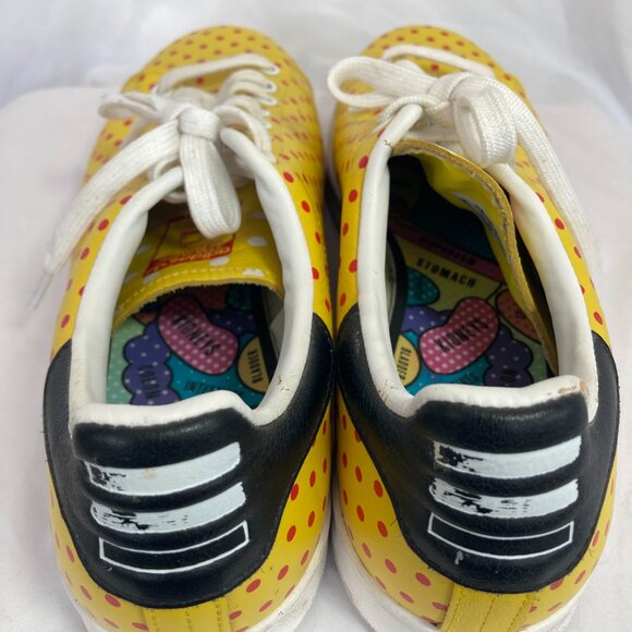 ADIDAS STAN SMITH X PHARELL YELLOW POLKA DOT LEATHER SNEAKERS SIZE 11 - Picture 2 of 8